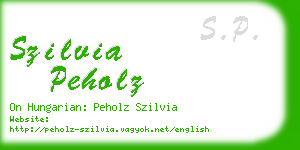 szilvia peholz business card